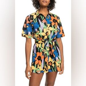 Roxy Linen Blend romper size M NWOT